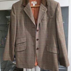 Men's Brown Checkered Jacket